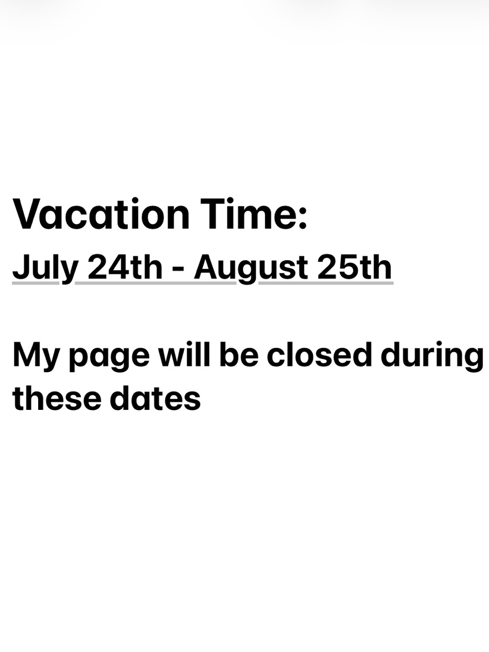 Closed Dates